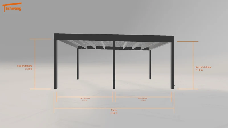 #DE Schweng Flachdachcarport C600+ (ID k235gg) #MTG