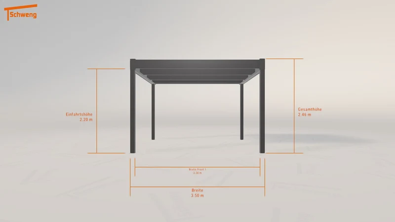#DE Schweng Flachdachcarport C600 (ID w3rgmz)