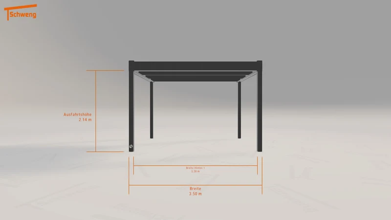#DE Schweng Flachdachcarport C600 (ID w3rgmz)