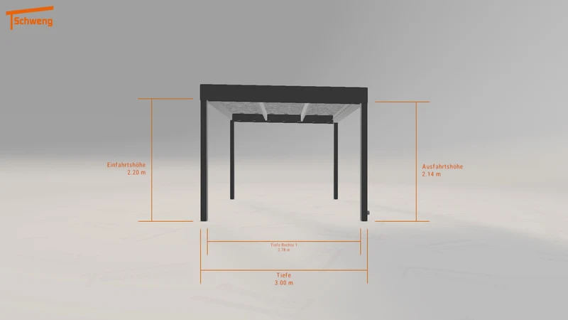 #DE Schweng Flachdachcarport C600 (ID w3rgmz)