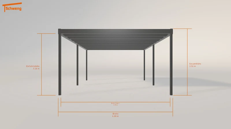 #DE Schweng Flachdachcarport C600+ (ID qd3wmy) #MTG