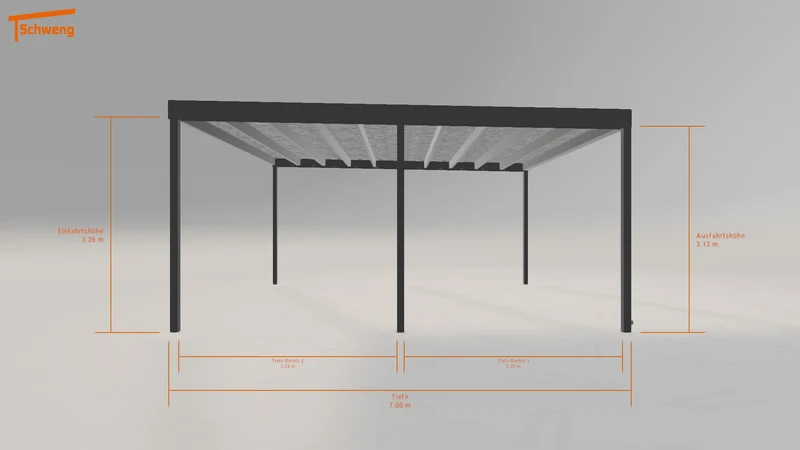 #DE Schweng Flachdachcarport C600+ (ID qd3wmy) #MTG