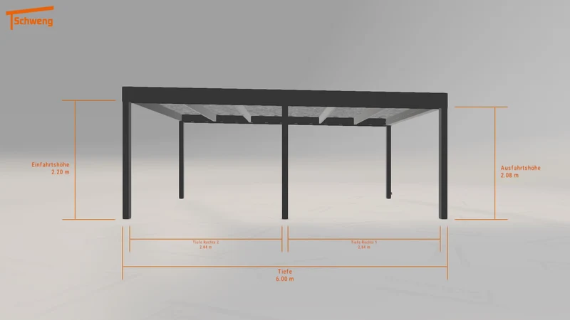#DE Schweng Flachdachcarport C600 (ID bk8xmg) #MTG