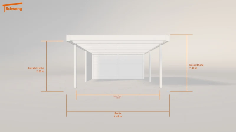 #DE Schweng Flachdachcarport C600 (ID ygkb93)