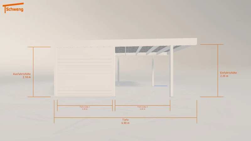 #DE Schweng Flachdachcarport C600 (ID ygkb93)