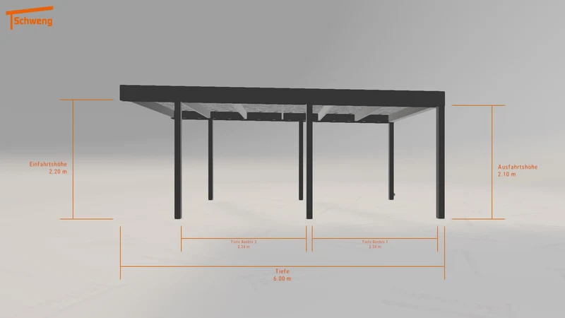 #DE Schweng Flachdachcarport C600 (ID zbkz3m) #MTG
