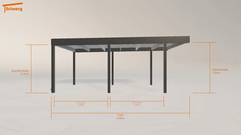 #DE Schweng Flachdachcarport C600 (ID dvwxmn) #MTG