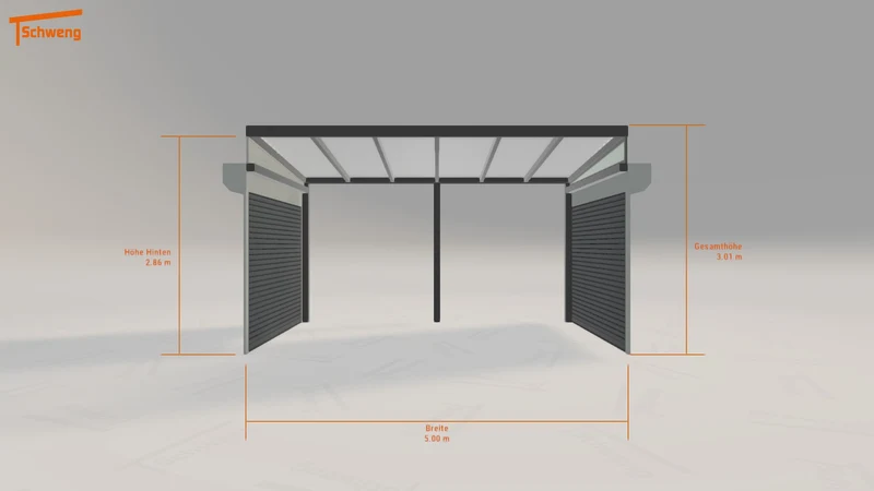 #DE Schweng Pultdachcarport S400 (ID qd347w)