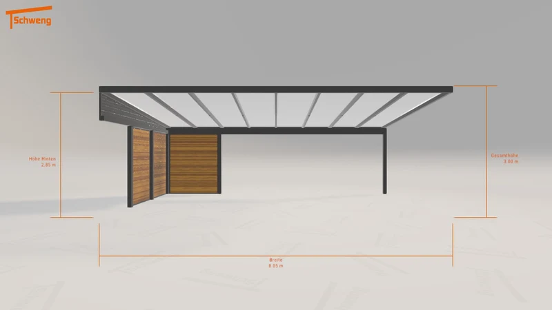 #DE Schweng Pultdachcarport S400 (ID dvwz4n)