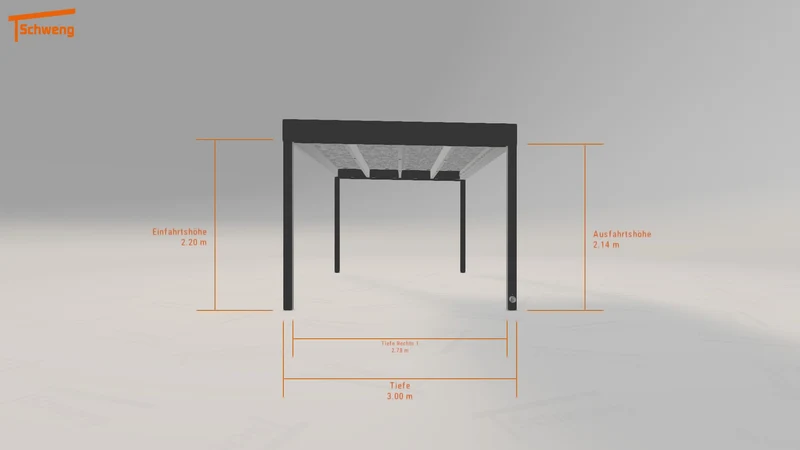 #DE Schweng Flachdachcarport C600+ (ID g7bp28)