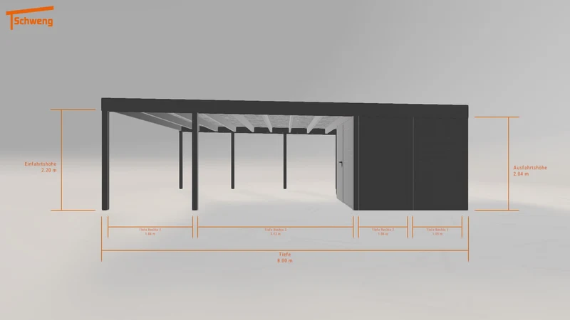 #DE Schweng Flachdachcarport C600+ (ID g7b5nb) #MTG