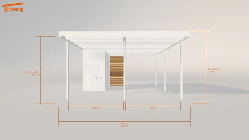 #DE Schweng Flachdachcarport C600 (ID 5mgwpz)