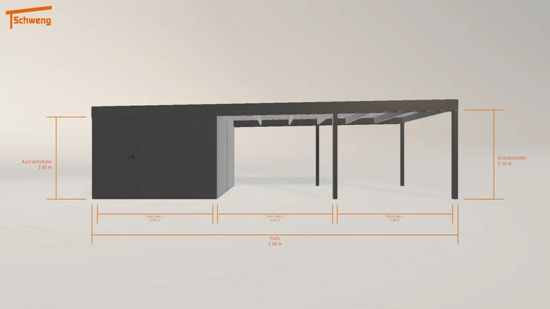 #DE Schweng Flachdachcarport C600 (ID dvwzn7) #MTG