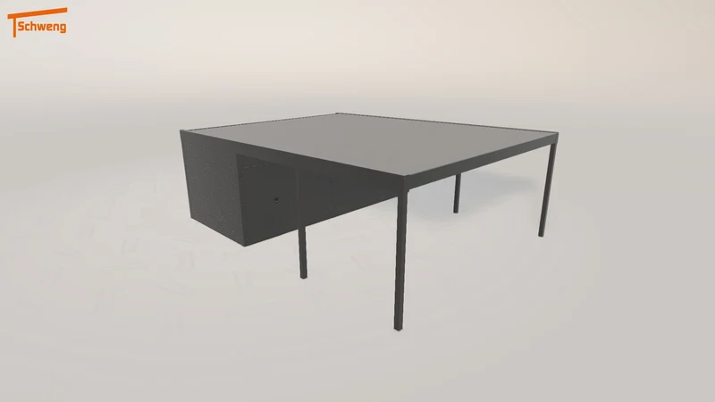 #DE Schweng Flachdachcarport C600 (ID 77g552) #MTG