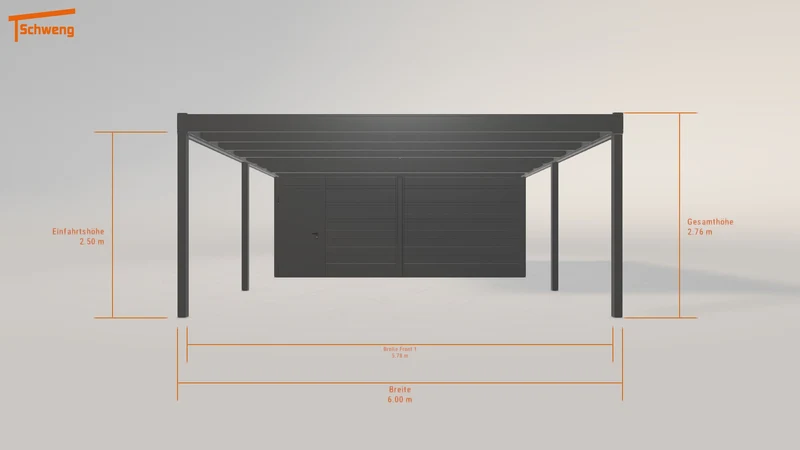 #DE Schweng Flachdachcarport C600 (ID 77g552) #MTG