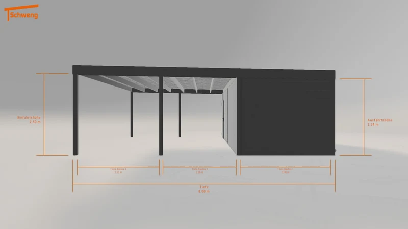 #DE Schweng Flachdachcarport C600 (ID 77g552) #MTG