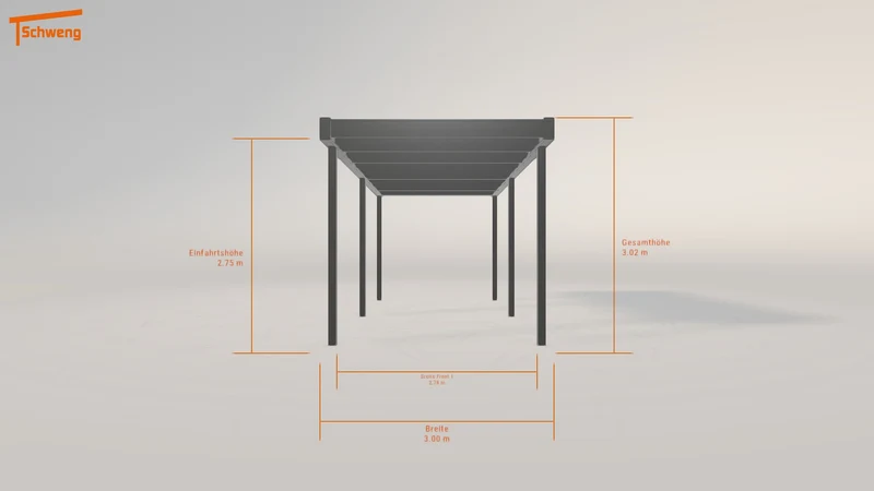 #DE Schweng Flachdachcarport C600 (ID 77gmnp)