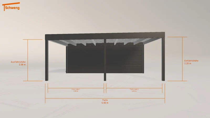 #DE Schweng Flachdachcarport C600+ (ID rj33qz) #MTG