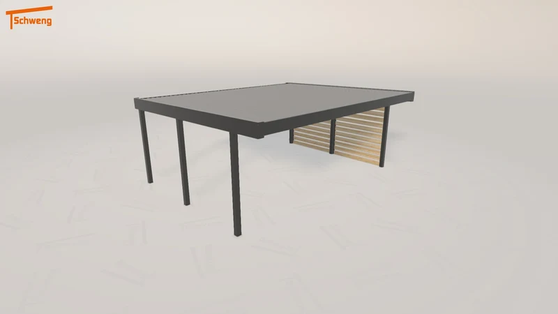 #DE Schweng Flachdachcarport C600 (ID k23gjm)