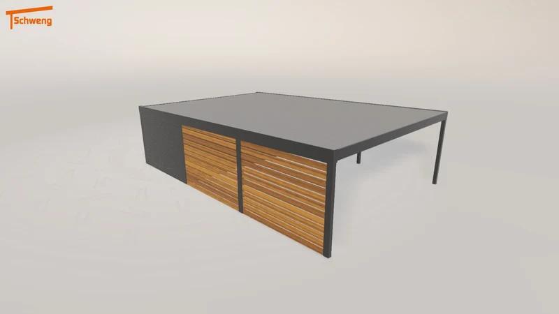 #DE Schweng Flachdachcarport C600+ (ID v4dp7q)