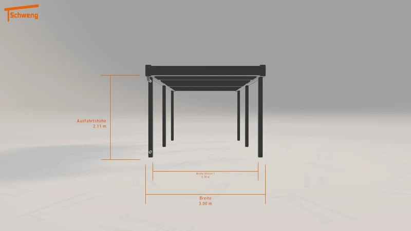#DE Schweng Flachdachcarport C600 (ID rj3wqn) #MTG
