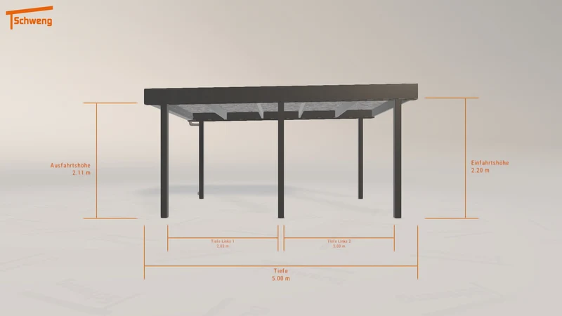 #DE Schweng Flachdachcarport C600 (ID rj3wqn) #MTG