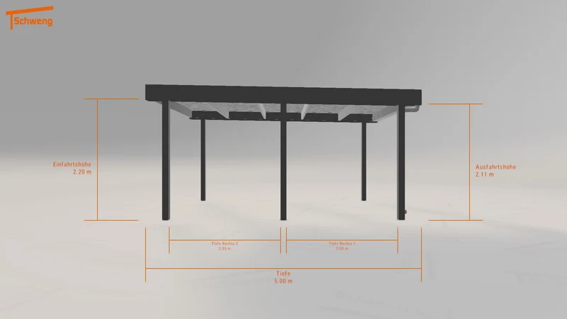 #DE Schweng Flachdachcarport C600 (ID rj3wqn) #MTG