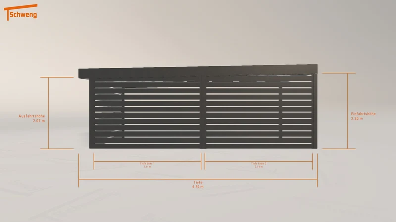 #DE Schweng Flachdachcarport C600 (ID 9wdpk7)