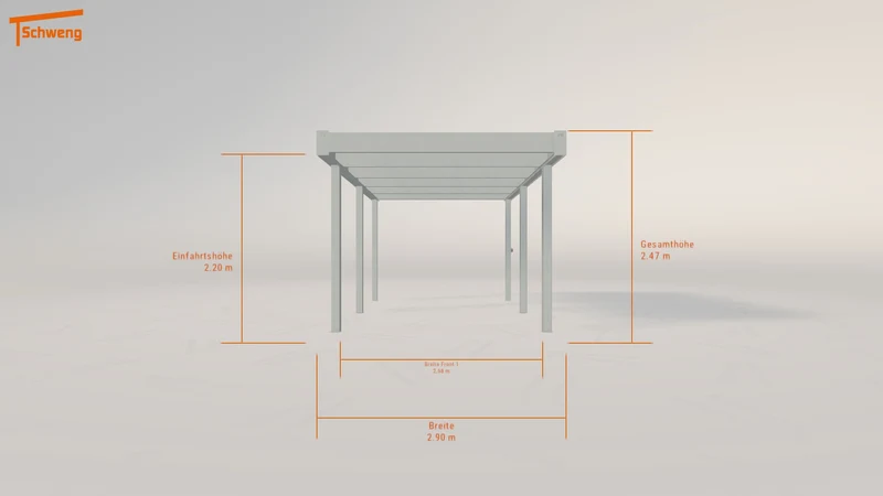#DE Schweng Flachdachcarport C600 (ID 33g8bx)