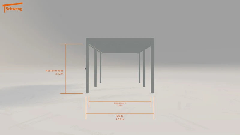 #DE Schweng Flachdachcarport C600 (ID 33g8bx)