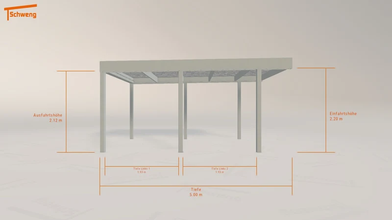 #DE Schweng Flachdachcarport C600 (ID 33g8bx)