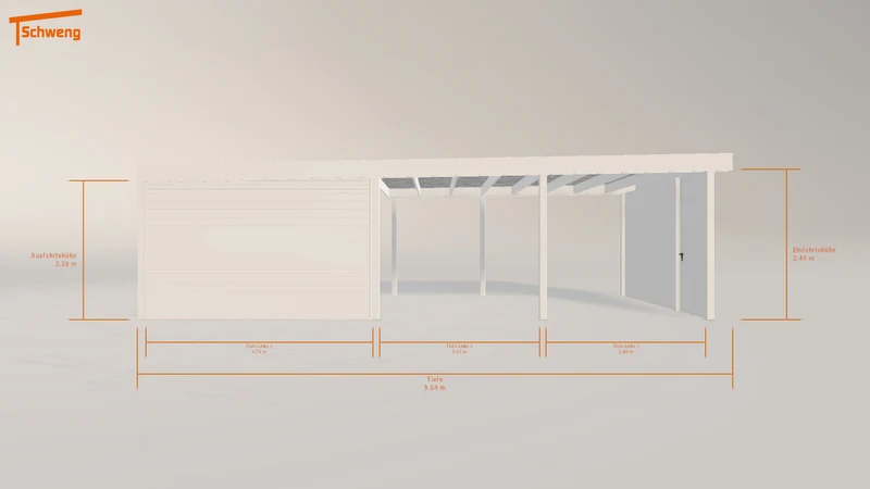 #DE Schweng Flachdachcarport C600 (ID x7k9n4)