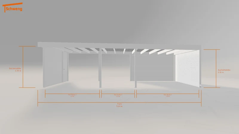 #DE Schweng Flachdachcarport C600 (ID x7k9n4)