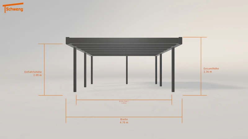#DE Schweng Flachdachcarport C600+ (ID 33g7gq) #MTG