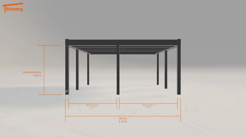 #DE Schweng Flachdachcarport C600+ (ID 33g7gq) #MTG