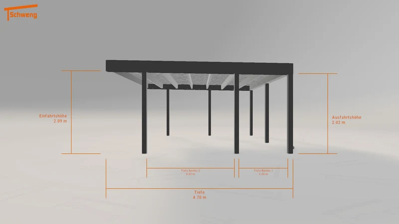 #DE Schweng Flachdachcarport C600+ (ID 33g7gq) #MTG