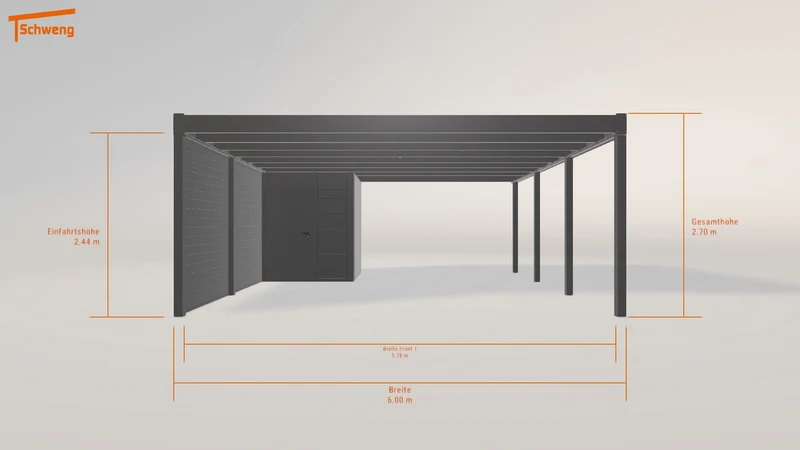 #DE Schweng Flachdachcarport C600+ (ID k233zg) #MTG