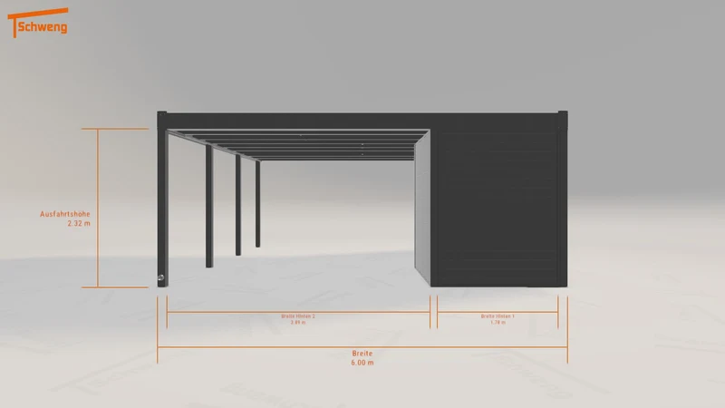 #DE Schweng Flachdachcarport C600+ (ID k233zg) #MTG