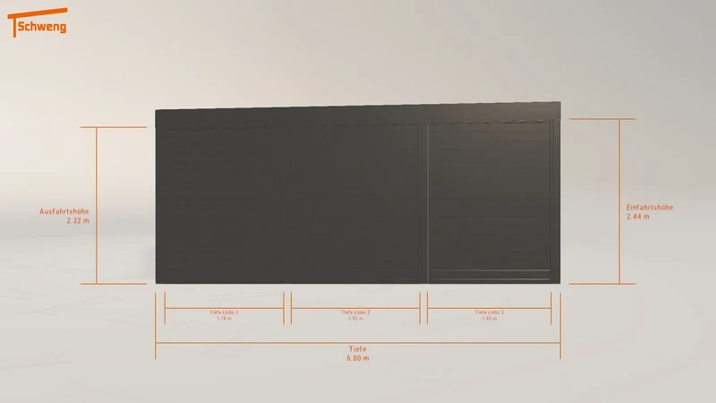 #DE Schweng Flachdachcarport C600+ (ID k233zg) #MTG