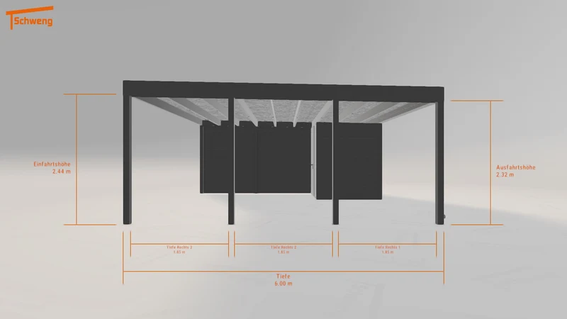 #DE Schweng Flachdachcarport C600+ (ID k233zg) #MTG