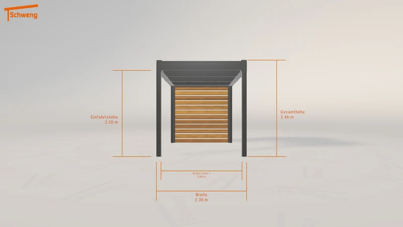 #DE Schweng Flachdachcarport C600 (ID n533p7)