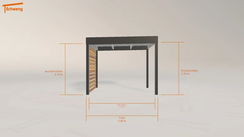 #DE Schweng Flachdachcarport C600 (ID n533p7)