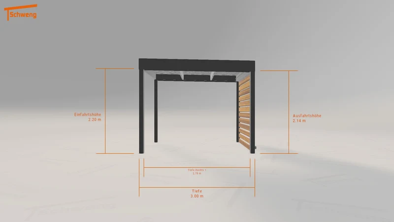 #DE Schweng Flachdachcarport C600 (ID n533p7)