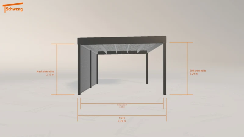 #DE Schweng Flachdachcarport C600 (ID 5mgdwz)
