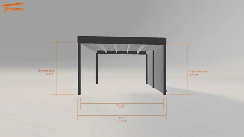 #DE Schweng Flachdachcarport C600 (ID 5mgdwz)