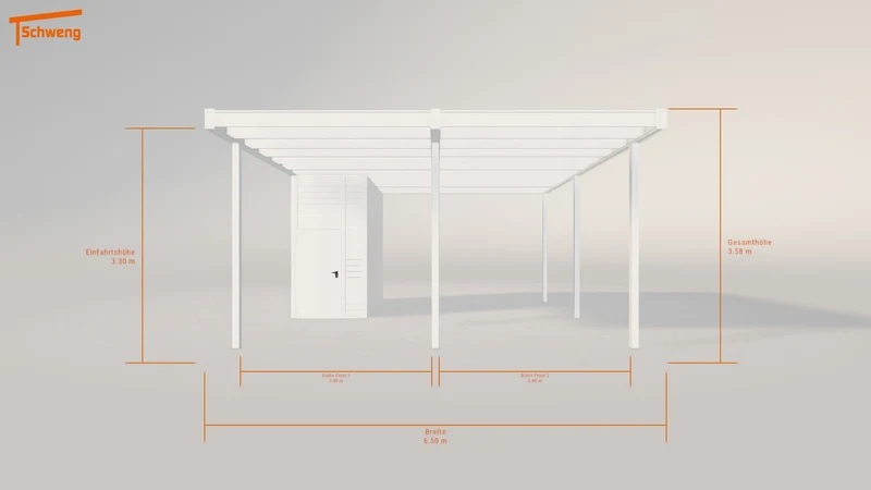 #DE Schweng Flachdachcarport C600 (ID jj39ym)