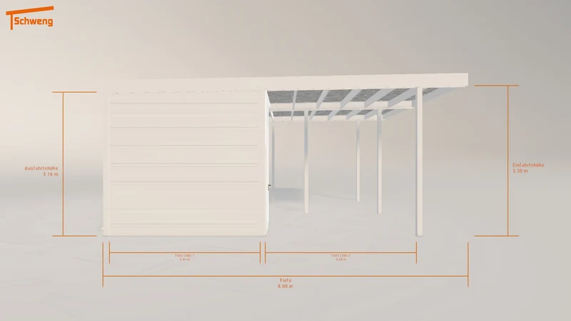 #DE Schweng Flachdachcarport C600 (ID jj39ym)