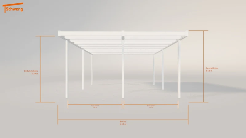#DE Schweng Flachdachcarport C600 (ID 85rbgq)