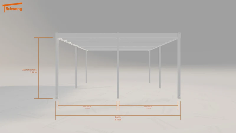 #DE Schweng Flachdachcarport C600 (ID 85rbgq)