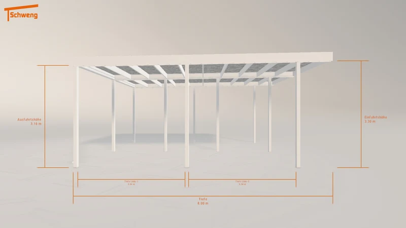 #DE Schweng Flachdachcarport C600 (ID 85rbgq)